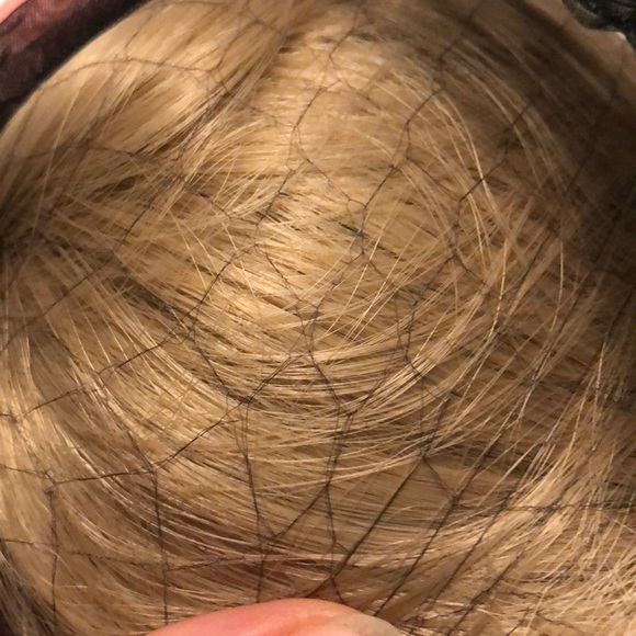 NWT 33” lace human hair Remy mix halo /dirty blonde blended straight long wig - Picture 13 of 15